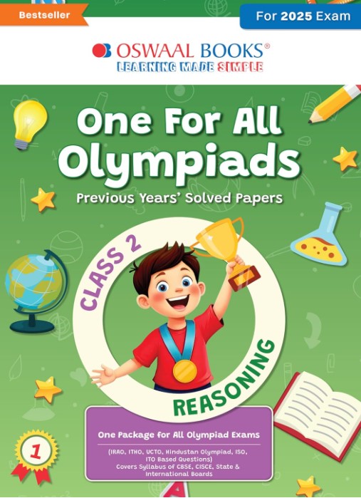 Oswaal One for All Olympiads Previous Year Solved Papers | Class 2 Reasoning | For 2025 Exam